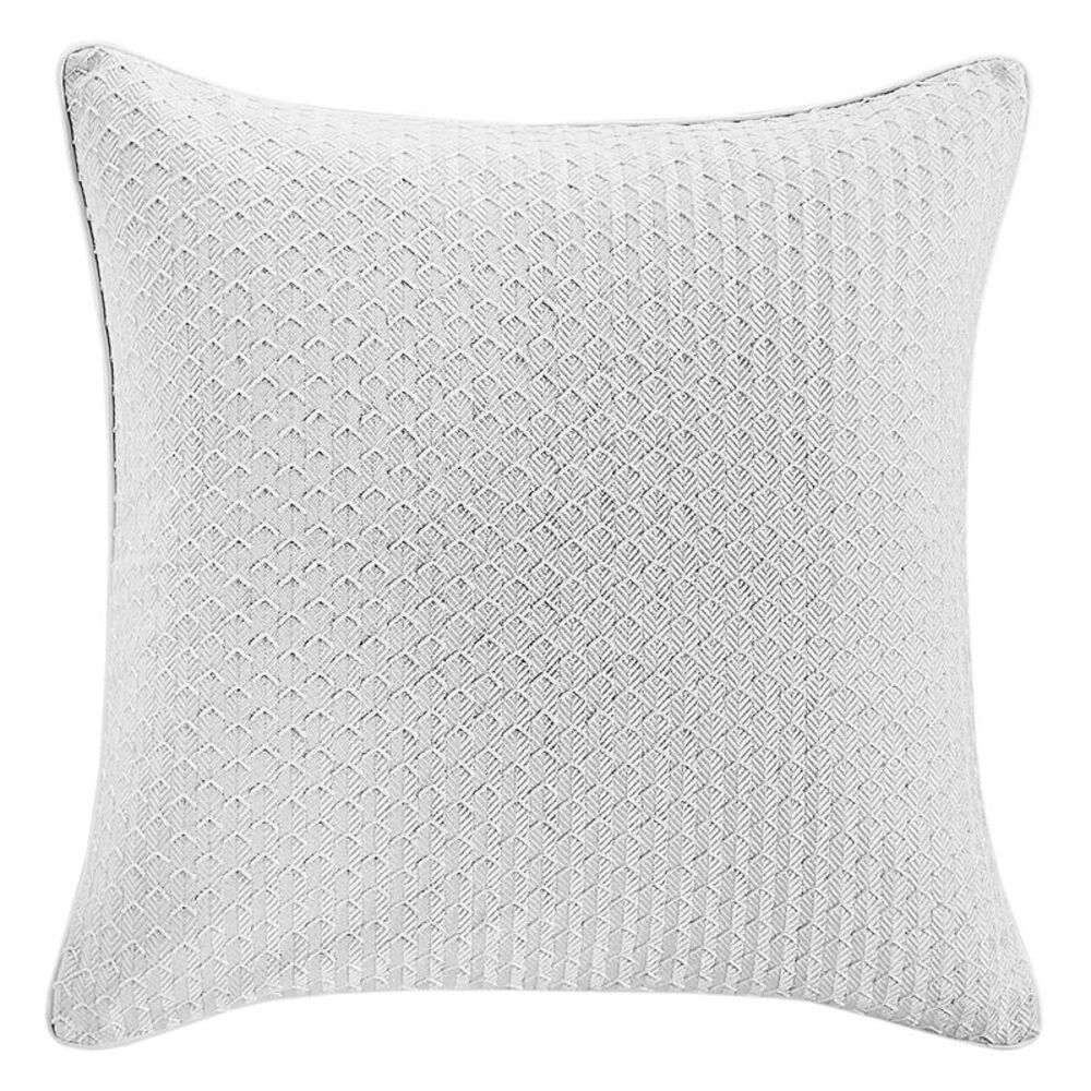 Hudson Park Collection Palmetto Cotton Silk Euro Sham Silver - NWT $245